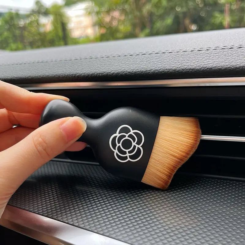 Camellia Flower Car Interior Cleaning Detaling Brush Air Conditioner Outlet Cleaning Brush Crevice Dust Removal Artifact Brush