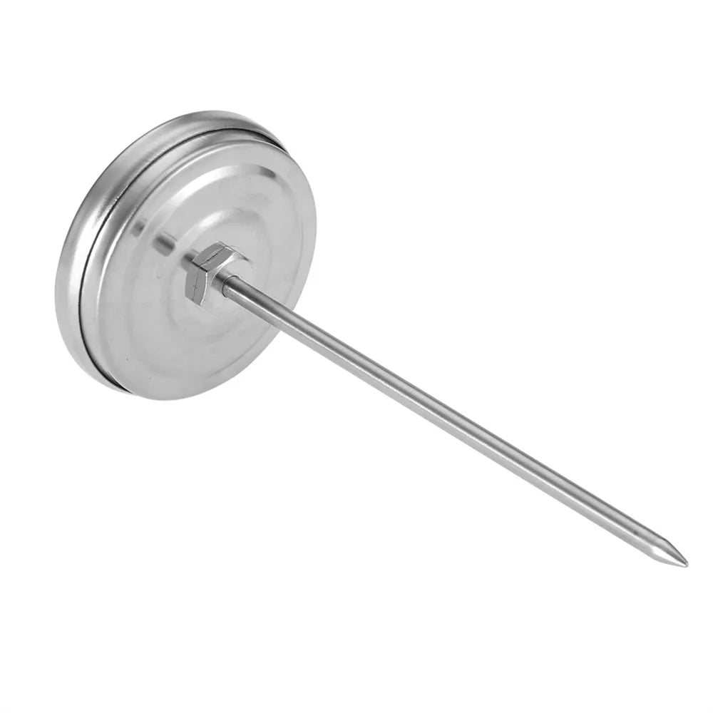 Stainless Steel Meat Thermometer Instant Read 0~120℃ Probe Thermometer Large Dial Plate Easy To Use BBQ Temperature Probe
