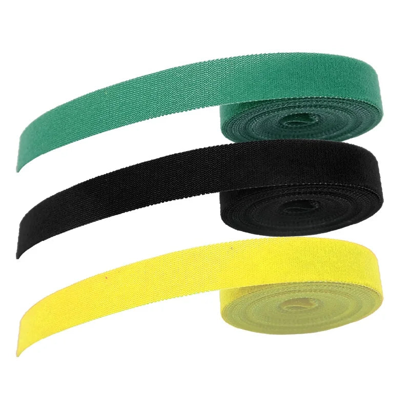 1/5M Cable Ties Reusable Adhesive Hook Loop Bundle Fastener Nylon Strap Organizer Self Clip Holder Management Straps Wire Tie