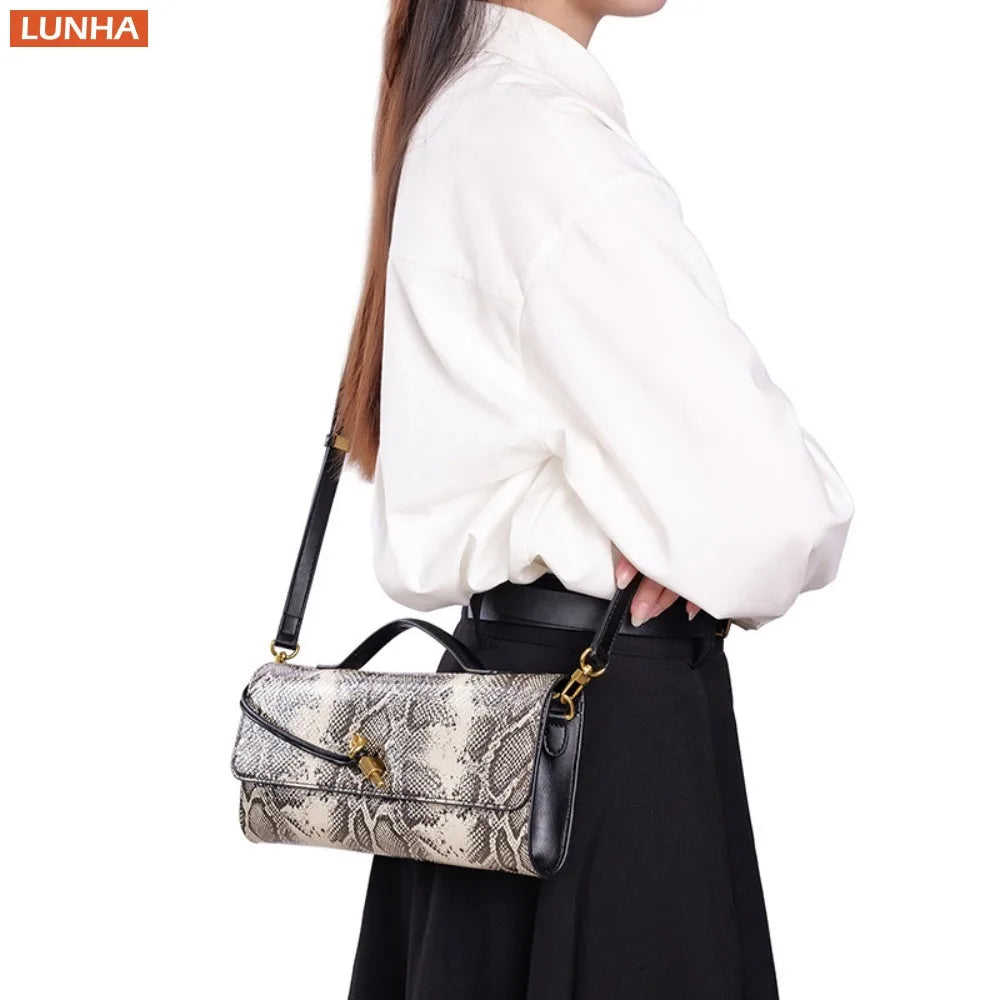 Women Luxury Design Top Handle Bag Evening Clutch Handbag Vintage Texture Crossbody Shoulder Long Purse For Lady Dinner Party