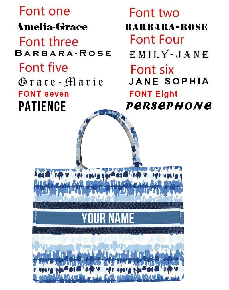 2026 New Personalized Custom Women's Tote Bag, Canvas Printed Handbag, Large Capacity Beach Bag