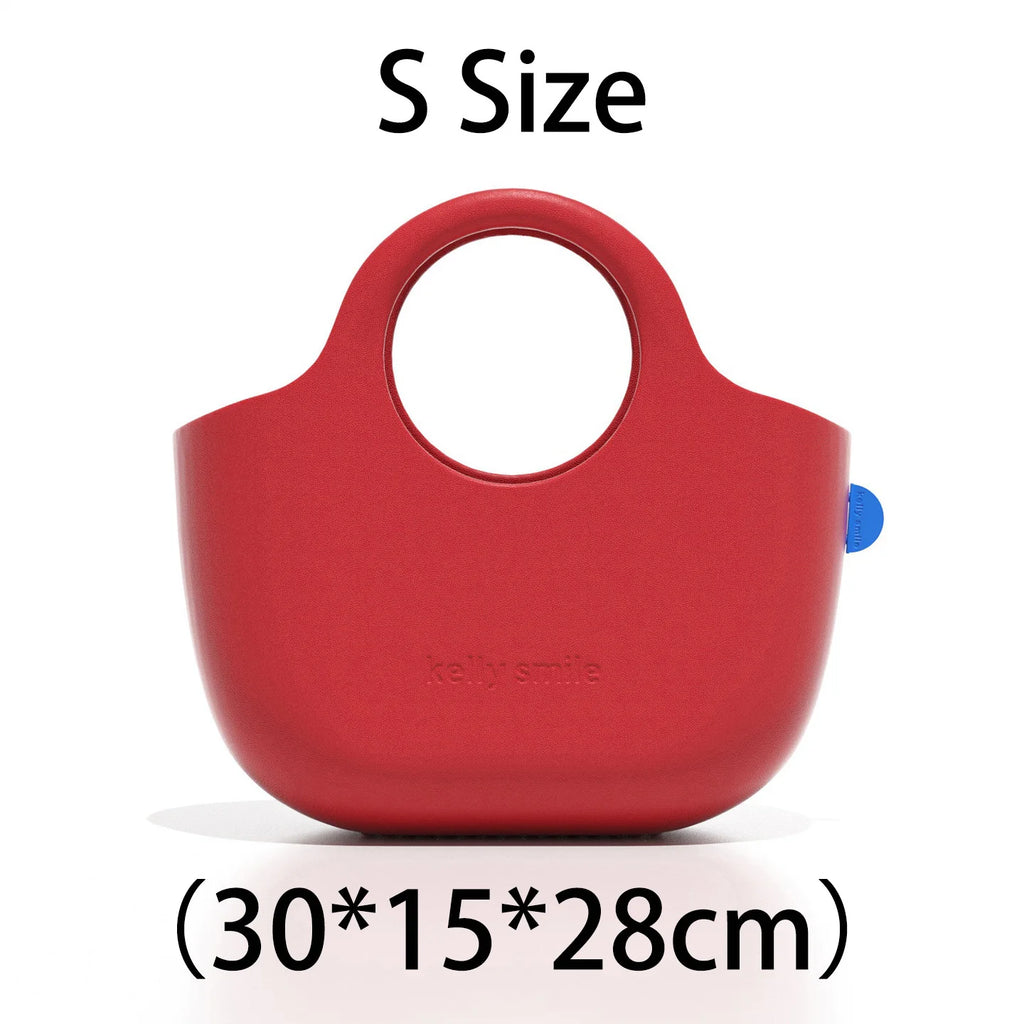 2026 New Fashion Beach Bag Waterproof Swimming Basket Bag EVA High-Capacity Handbag Lightweight Storage Bag Commute Shopping