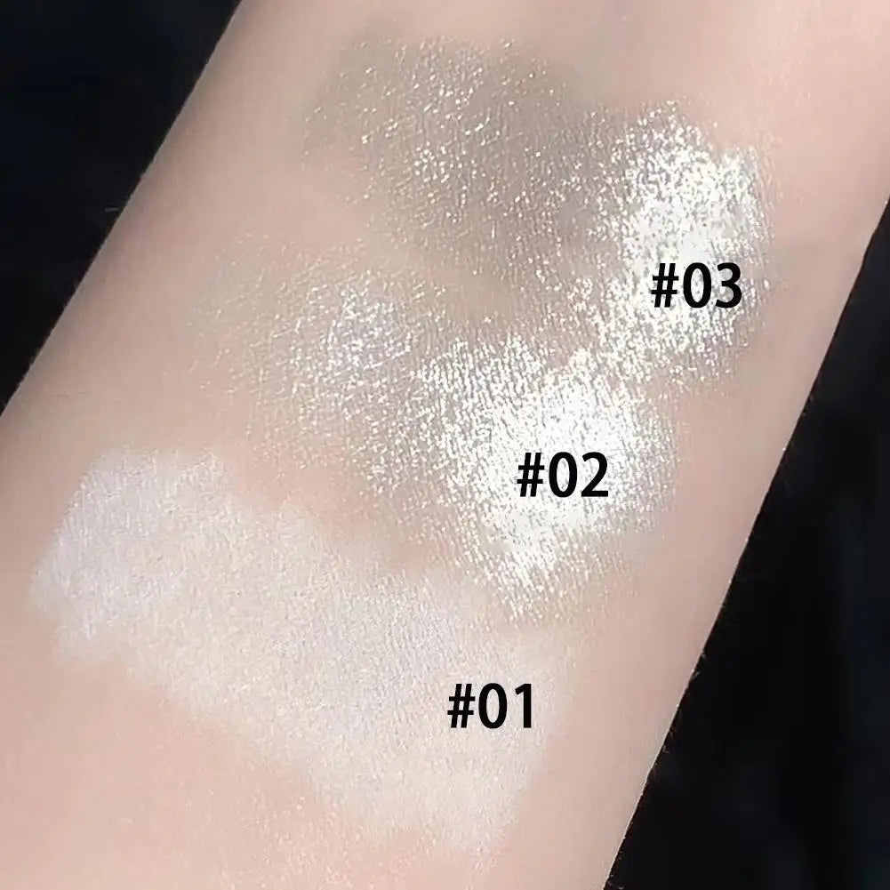 3 colors Glitter Lying Silkworm Pen Matte White Pearlescent White Pearl Silver Lying Silkworm Highlighter Brightening Makeup