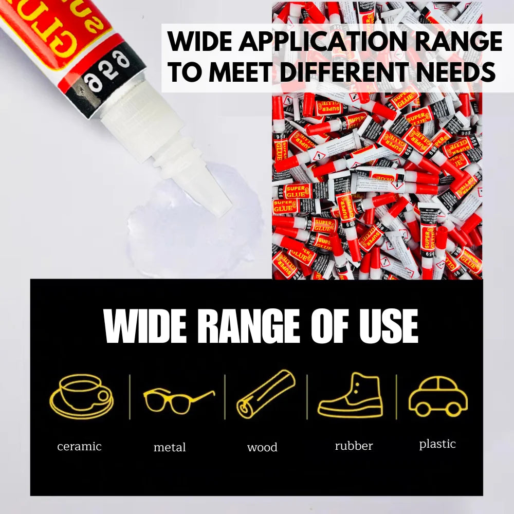 10-50 Liquid Super Glue Wood Rubber Metal Glass Cyanoacrylate Adhesive Stationery Store 502 Instant Strong Bond Leather