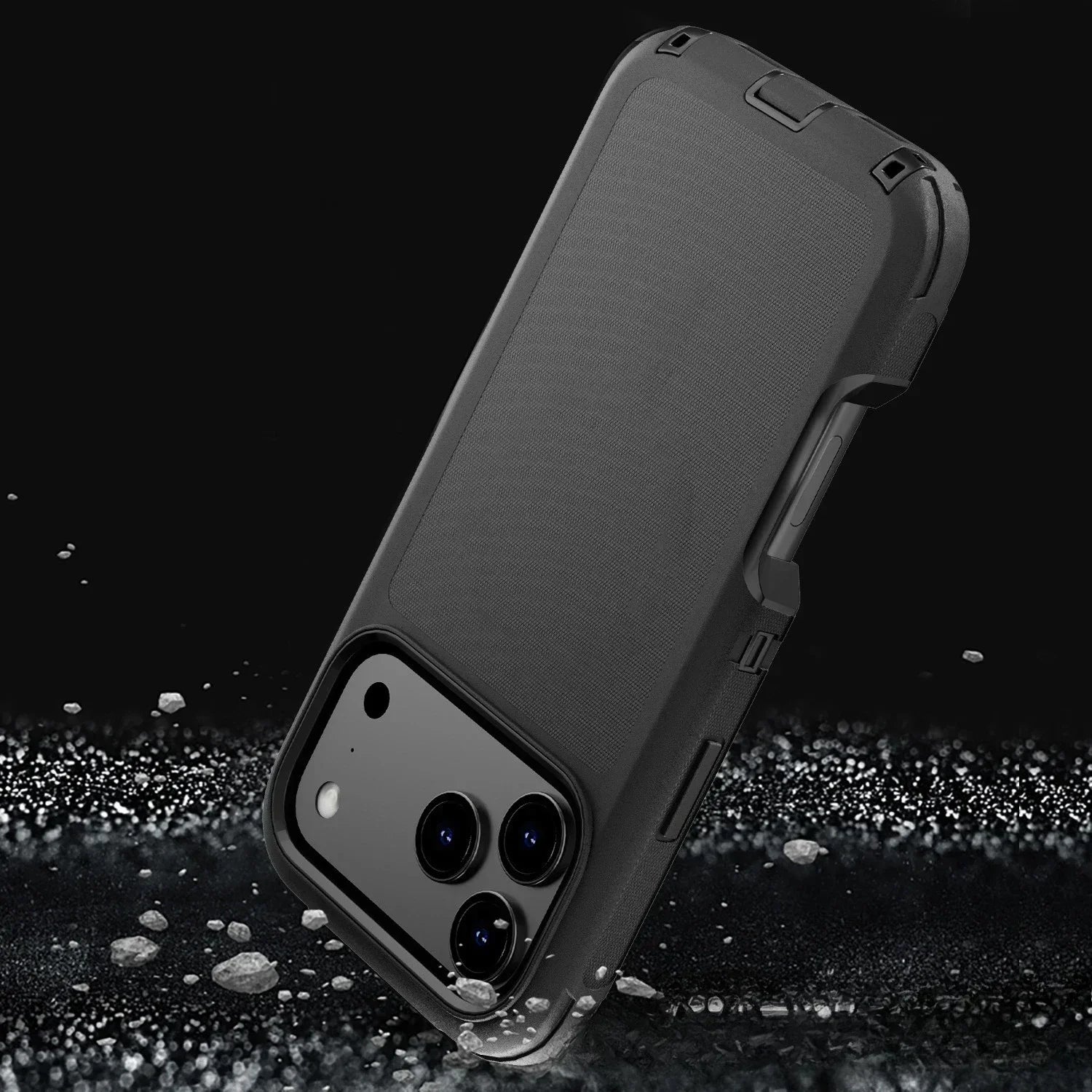 Rugged Shockproof Case with Belt Clip 2-Tone Design Heavy Duty Protection Armor Shell for IPhone 17 Air 16 15 14 Plus 13 Pro Max