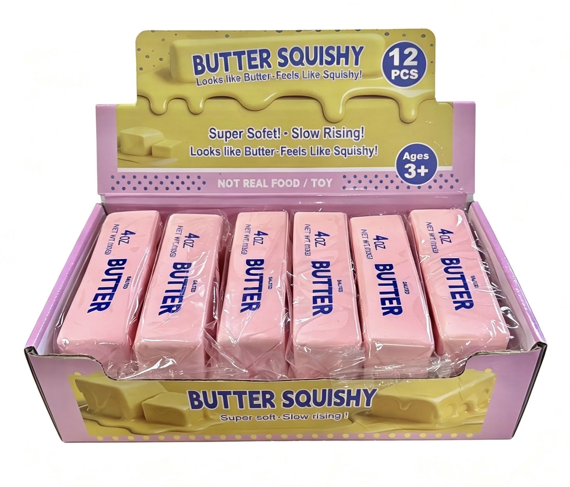 1/6/12pcs Soft Slow Rebound Butter Stick Realistic Silicone Squeeze Stress Relief Gadget Funny Anti-Anxiety ﻿Squeeze Party Gift