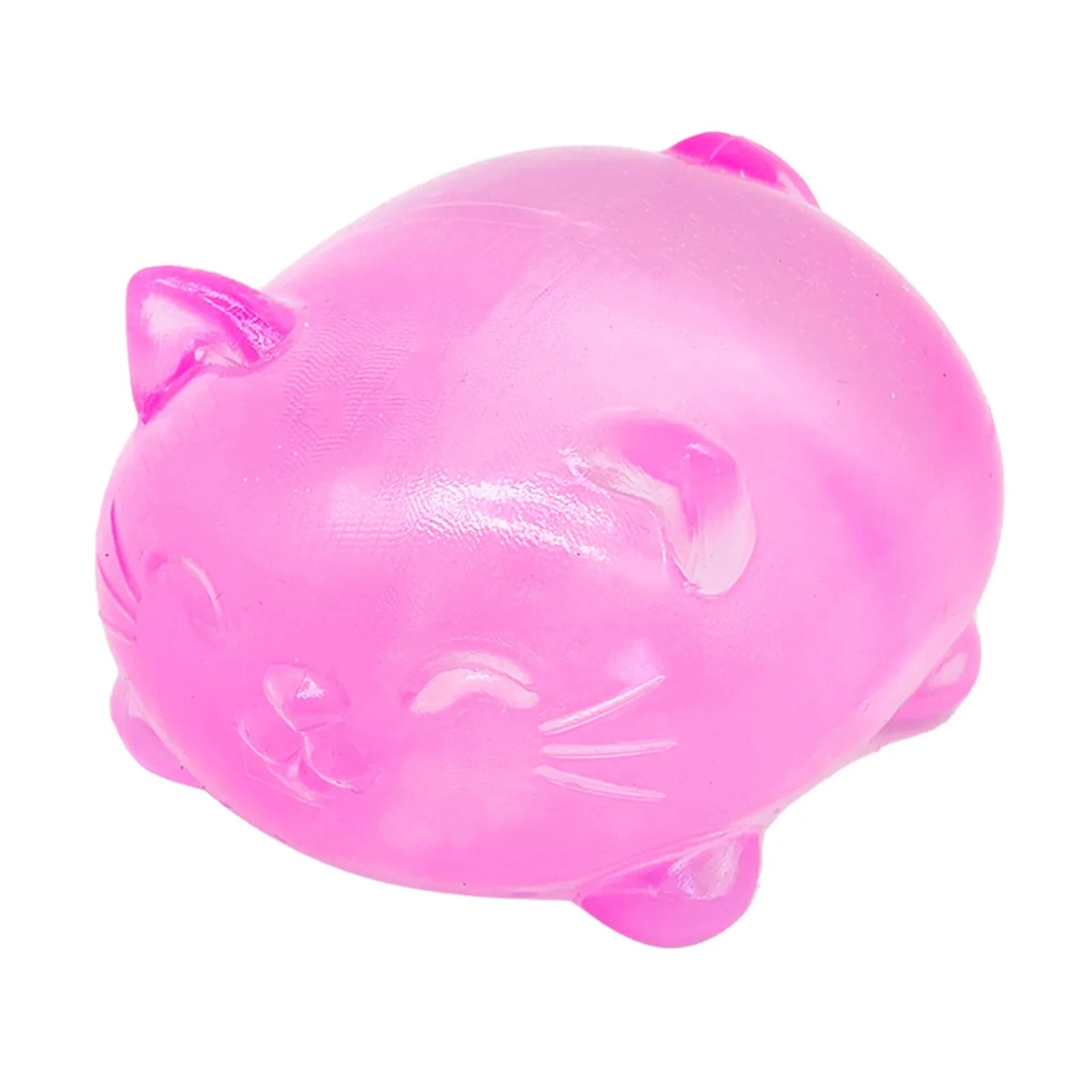 NeeDoh Cool Cats Squishy Cat Stress Toy Glitter Translucent Fidget Toy for Anxiety Relief