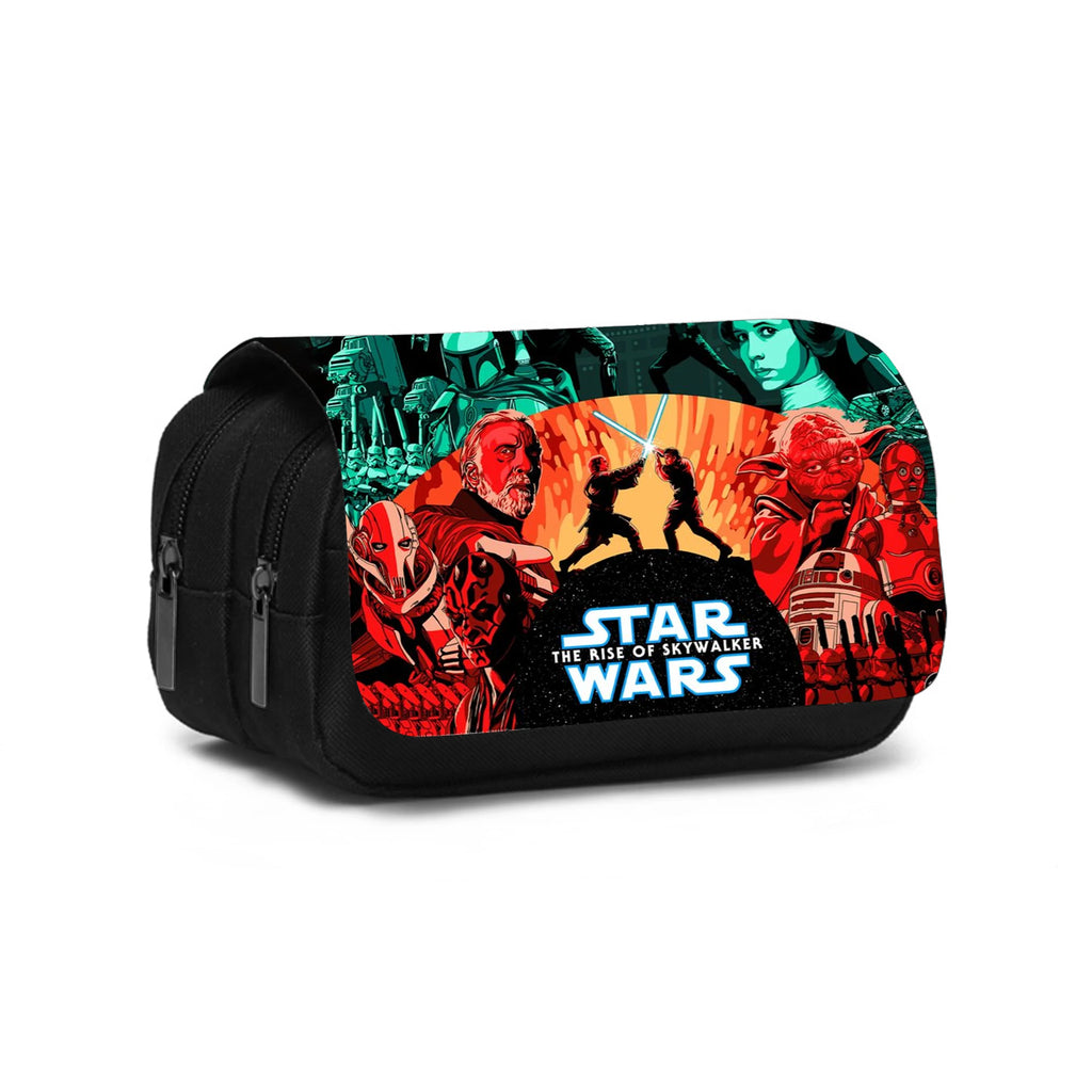 Star Wars Movie Double layered Pencil Case Large Capacity Stationery Organizer Bag for Boy Girls and Students Pen Bag