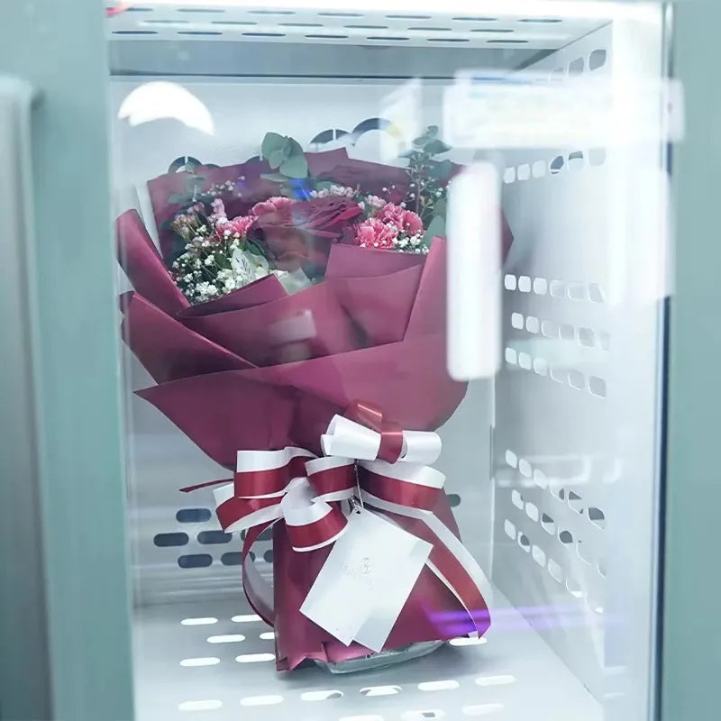 Refrigerated Fresh Flower Vending Machine Custom Small Coin Operated Commercial Device Equipped With Can Sealing Function