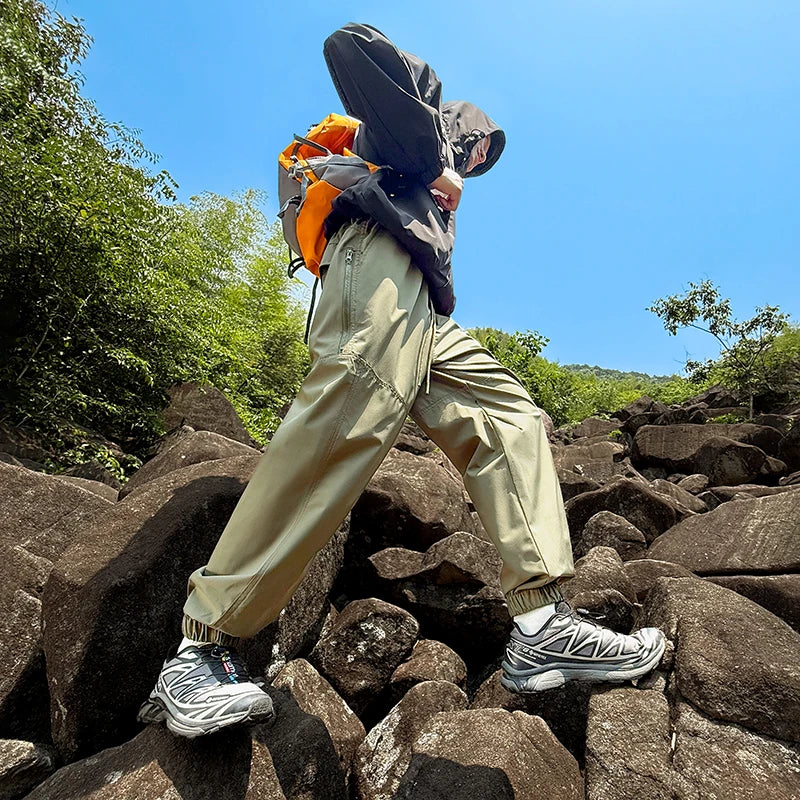 CHRLCK Men's Waterproof Hiking Pants Quick Dry Windproof Outdoor Trousers Camping Fishing Climbing Hunting Cargo Pants