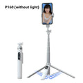 P160 Selfie Stick Tripod 1.6 M Aluminum Alloy Retractable Mobile Phone Holder with Rechargeable Bluetooth for IOS Android