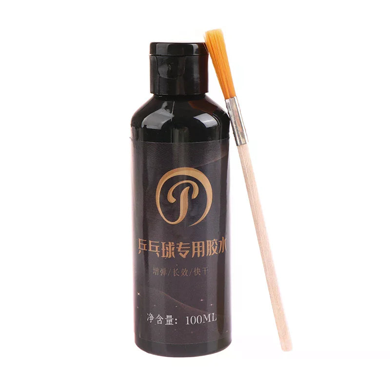 100ml Professional Table Tennis Rubber Glue with Brush, Strong Ping Pong Racket Repair Adhesive