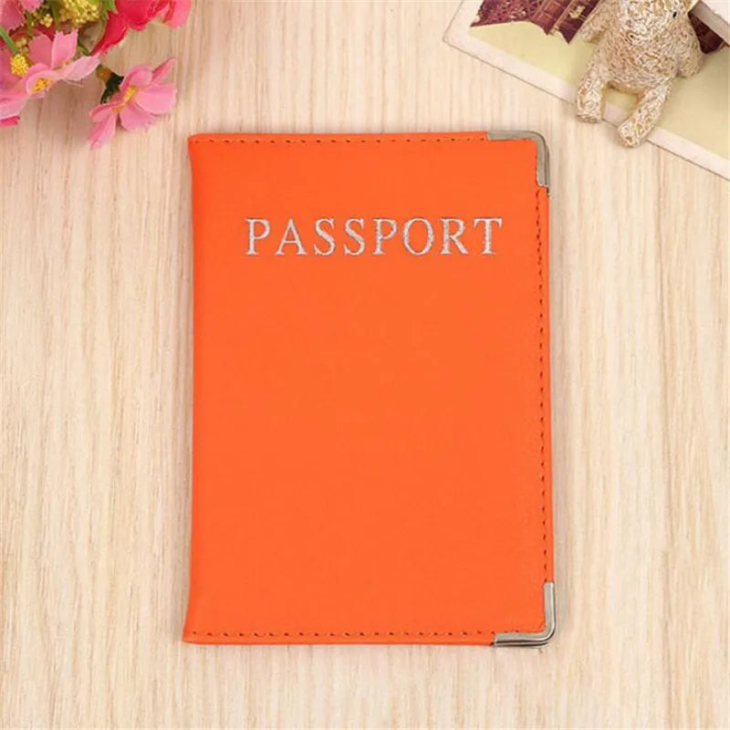1PC Pink Travel Passport Cover Women Pu Leather Cute Holder Passport Case Lovely Girl Passport Bags Travel Covers for Men Unisex