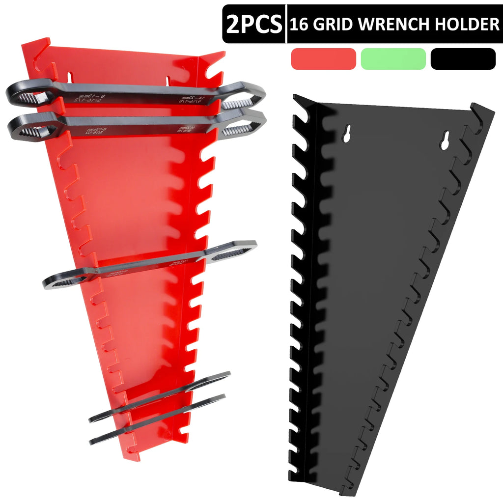 2Pcs Wrench Organizer Wrench Storage Rack Plastic Spanner Tools Holders Wrench Holder Wrenches Keeper for 5mm to 27mm Wrench