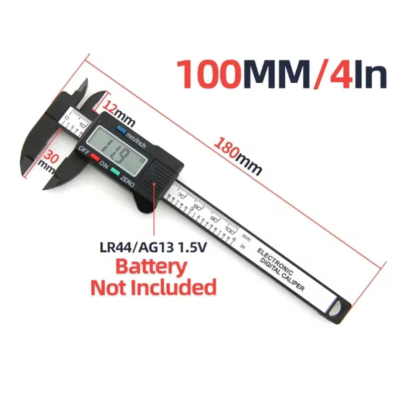 100mm 150mm  Electronic Digital Caliper Tool Carbon Fiber Dial Vernier Caliper Gauge Micrometer Measuring Tool Digital Ruler