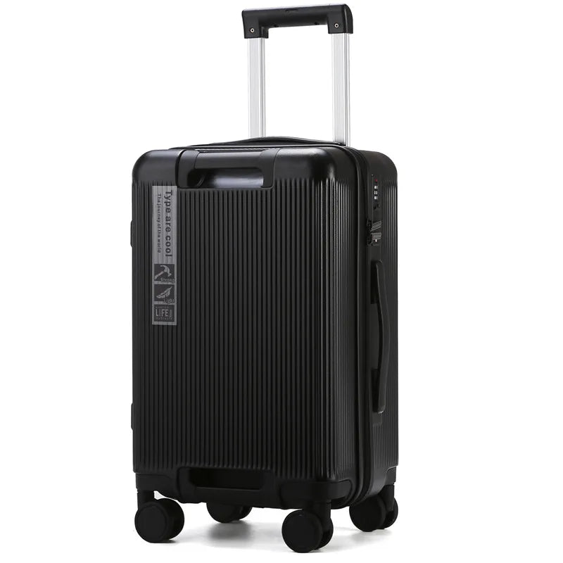 KLQDZMS Men's Suitcase ABS+PC Boarding Box 20"22"24"26 Inch Large Capacity Trolley Case Women's Business Rolling Luggage