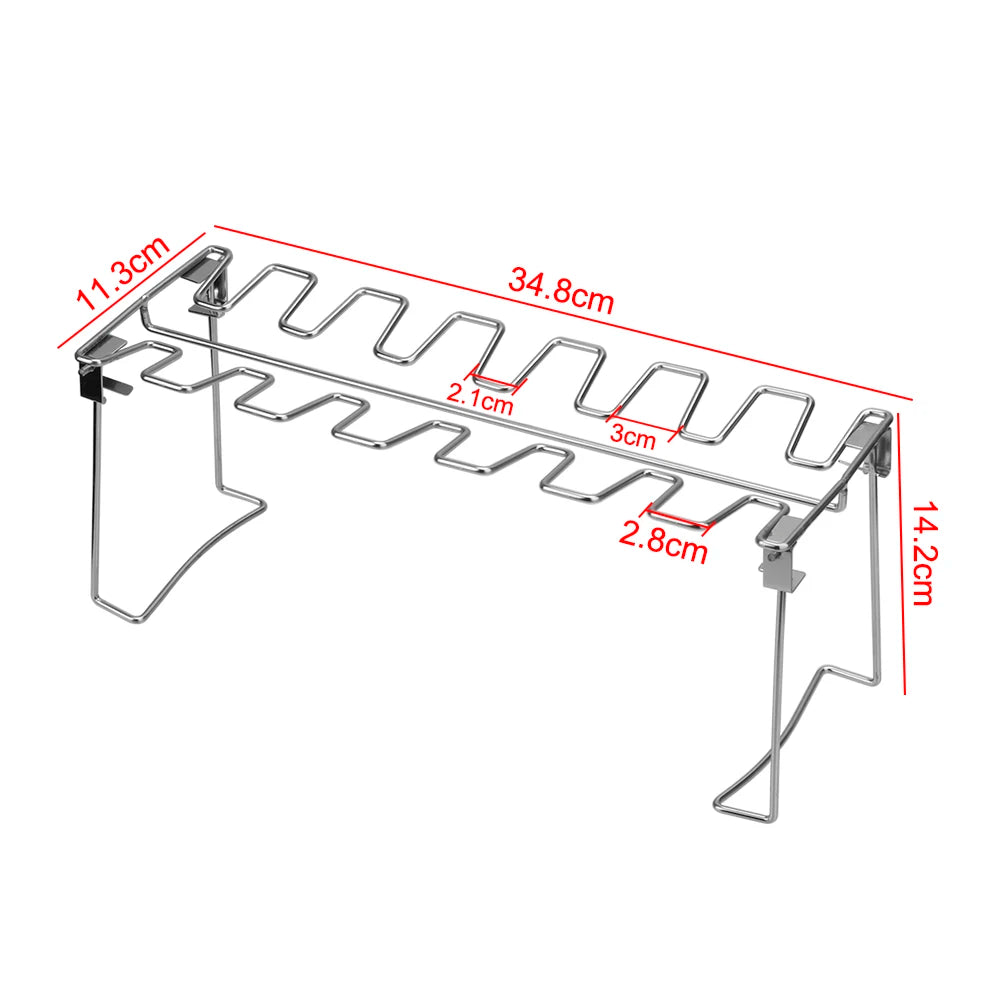 Non-Stick Stainless Steel Grilling BBQ Roast Rack Roast Chicken Leg Rack