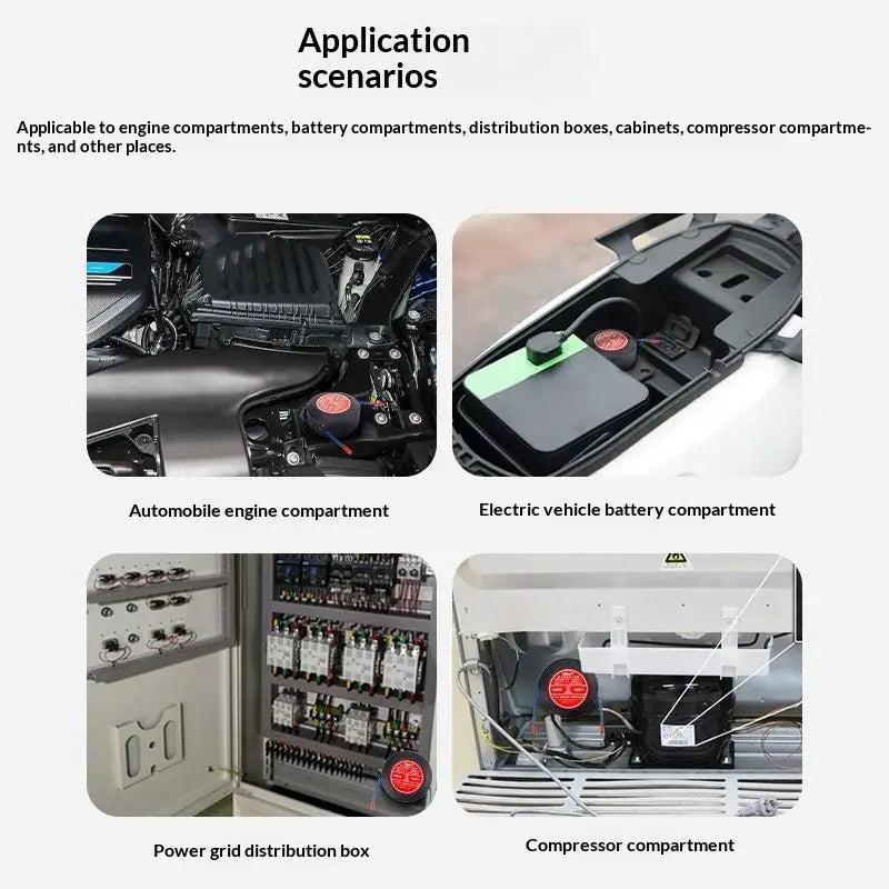 1Pc 10g Vehicle Engine Compartment Retardant Device Dual Line Non Polluting Anti Fire High Efficiency For Car Safety Assurance
