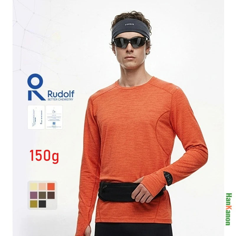Men's Quick Dry Long Sleeve T-Shirt Sports Running Tee Summer Breathable Lightweight Fitness Gym Workout Top Activewear