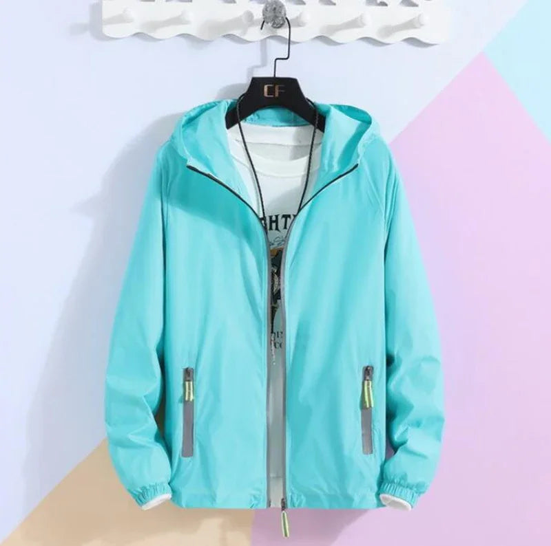 Men Women Teens Quick Dry Anti-UV Thin Ultra-Light Reflective Camping Hiking Fishing Running Jacket Skin Coat Windbreaker S-7XL