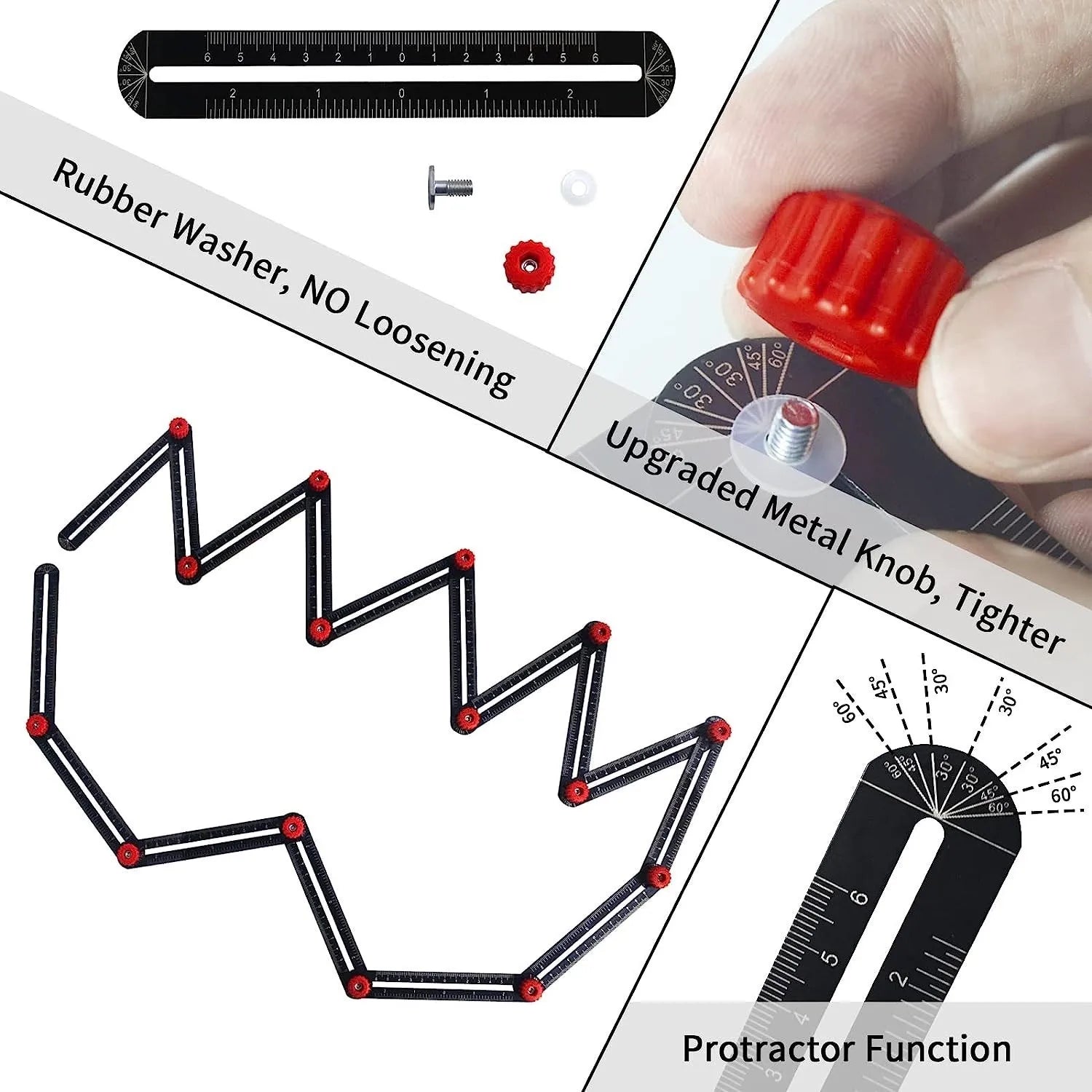 12/9/6 fold Aluminum Alloy Multi Angle Ruler Finder Measure Ruler Woodworking Construction Tool For Craftsmen Locator Guide