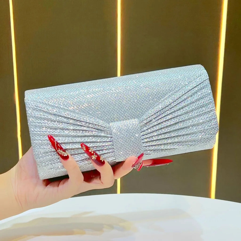 Evening Clutch Bag Shiny Envelope Clutch Bag Ladies Shoulder Bag Rigid For Wedding Evening Dinner Date