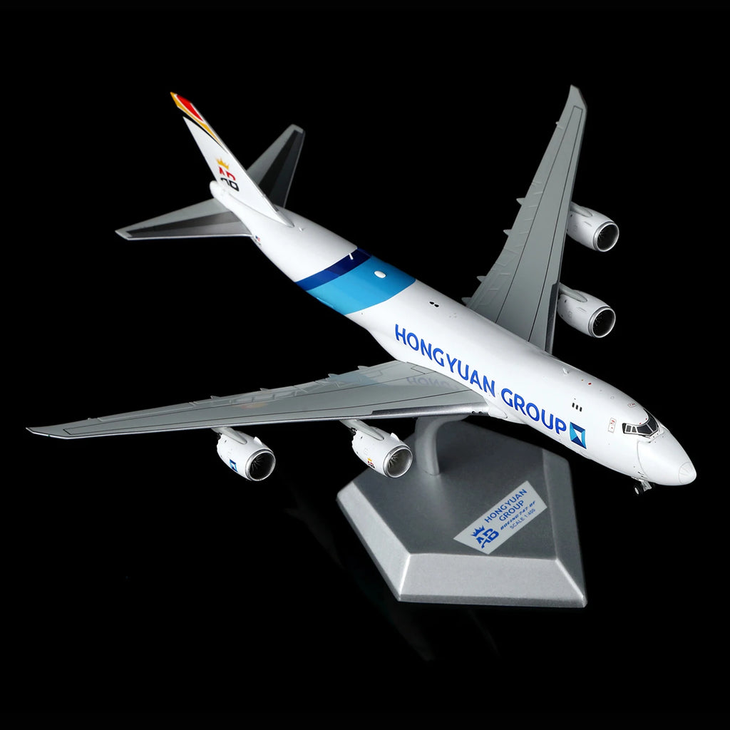B633001 Alloy Collectible Plane Gift HX Models 1:400 Air Belgium Hongyuan Group Boeing B747-8F Diecast Aircraft Jet Model OE-LFC