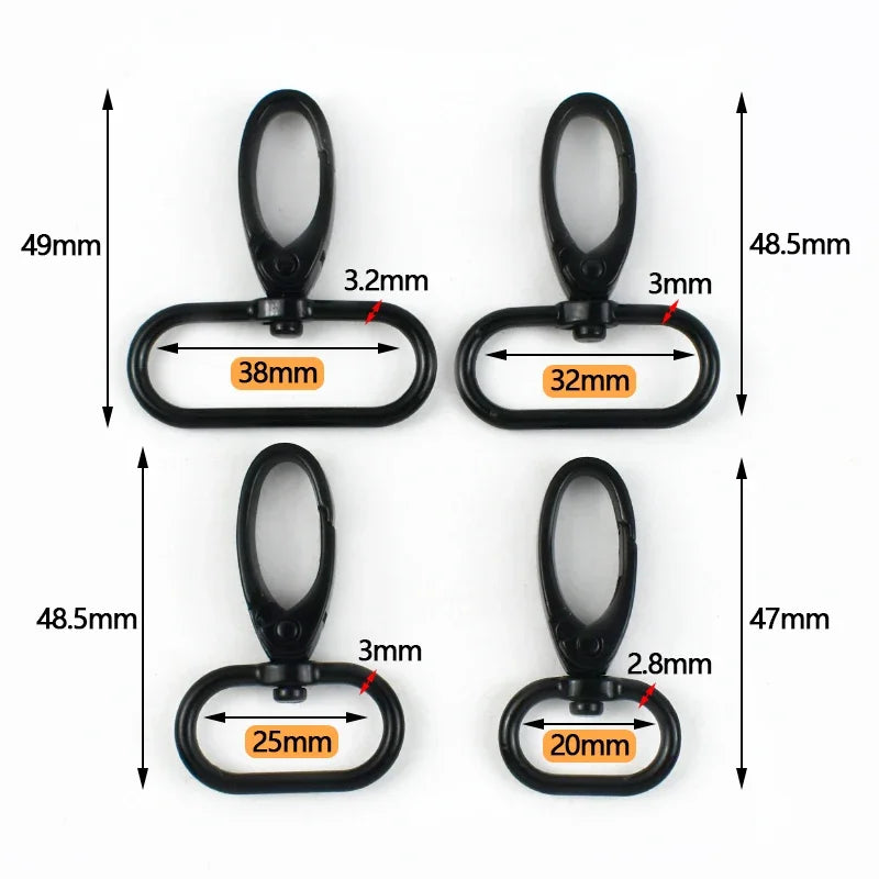 5/10Pcs 20-38mm Metal Hook Buckle for Bag Strap Swivel Lobster Clasp Dog Collar Carabiner Clip KeyChain Fastener Accessories