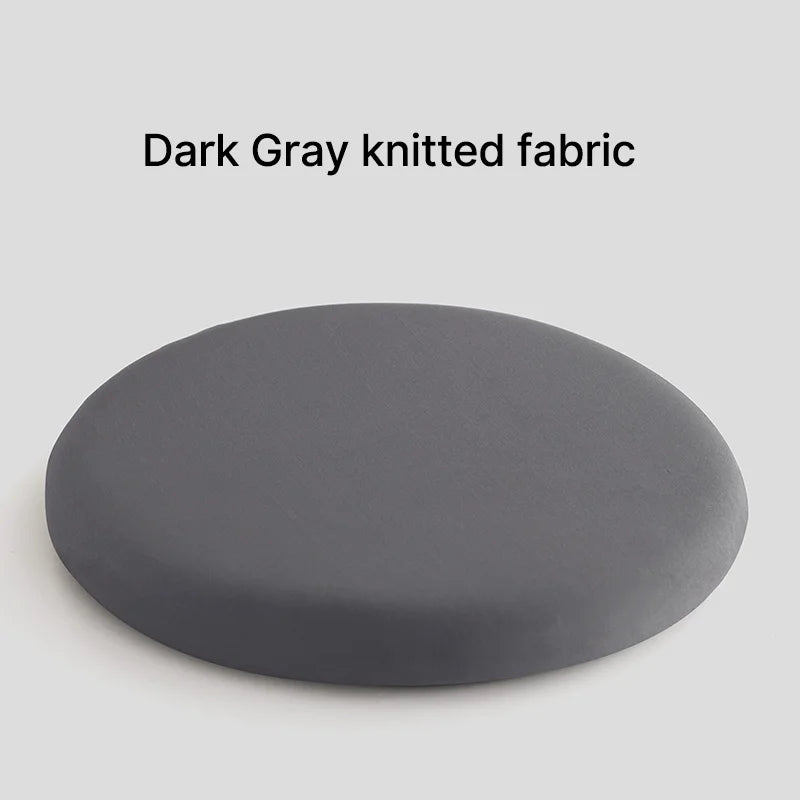 Round Ice Silk Fiber Fabric Seat Cushion Rebound Memory Foam Stools Chair Cushion Japanese Solid Thick Soft Comfy Butt Cushion