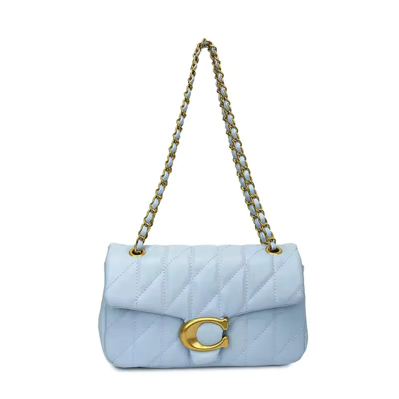 Sac à chaîne à motif diamant de haute qualité, sac messager à bandoulière, petit sac carré