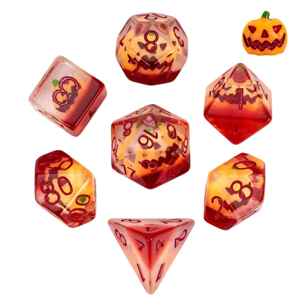 Cusdie 7 SKULL DND Dices Transparent D4 D6 D8 D10 D% D12 D20 Polyhedral Dice Set for D&D Pathfinder Role Playing Board Games