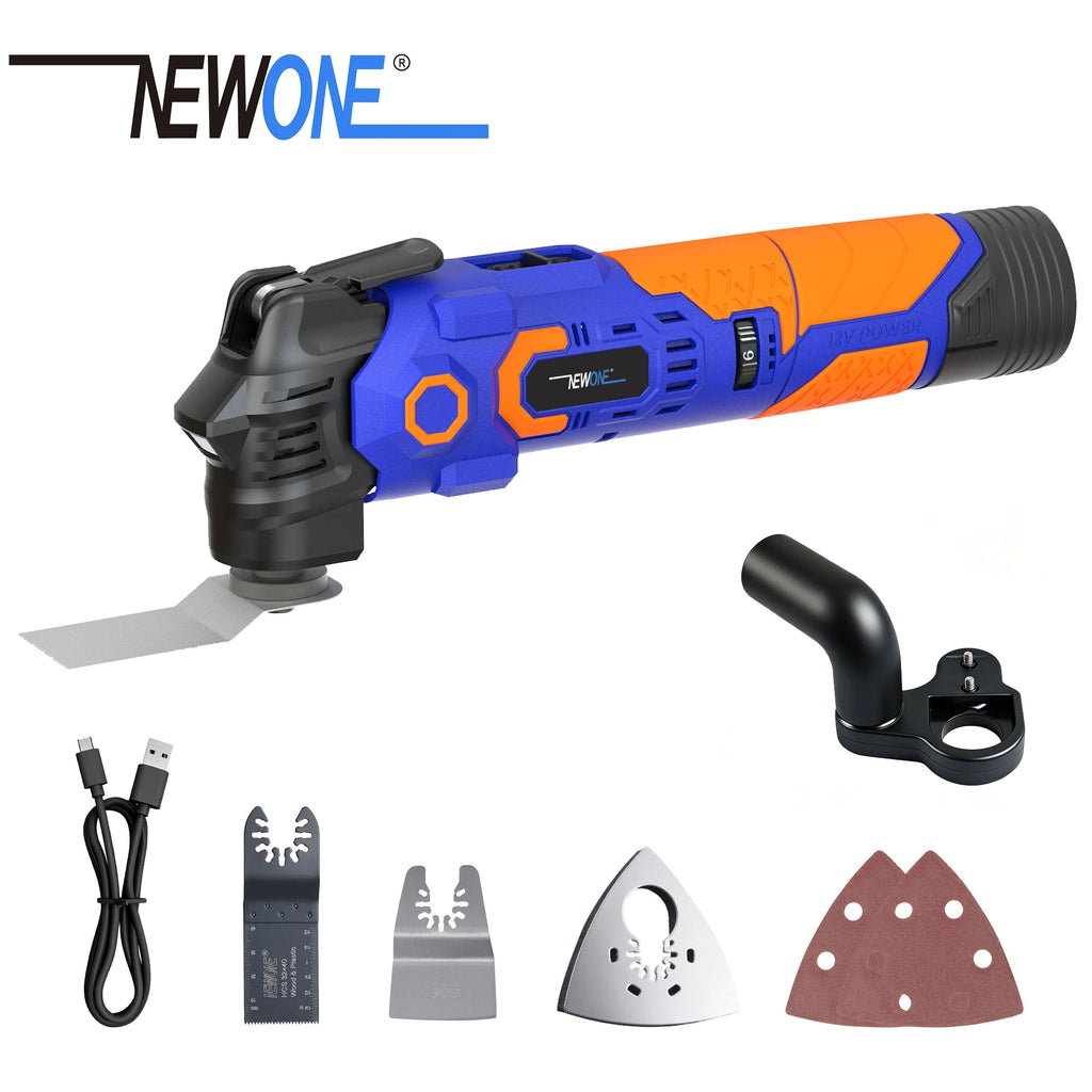NEWONE 12V Multi Functional Tool Renovator 6 Speed Adjustment Oscillating Tool Vibration Woodworking Powerl Tool With LED Light
