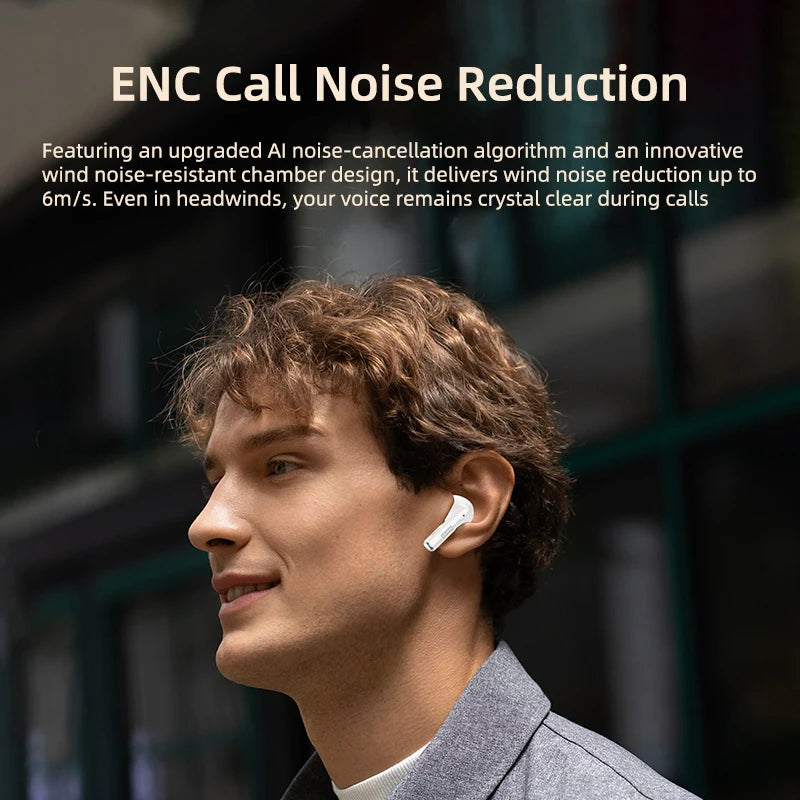 Lenovo LE257 Earphones Wireless Bluetooth 6.0 Headphones Hifi Sound ENC Call Noise Reduction Gaming Sports Earbuds With Mic New