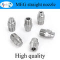 10 Pcs 1/4"MEG Solid Stream Cleaning  Nozzle With Filter Screen, High Pressure Straight Solid Stream , Solid Cone Spray