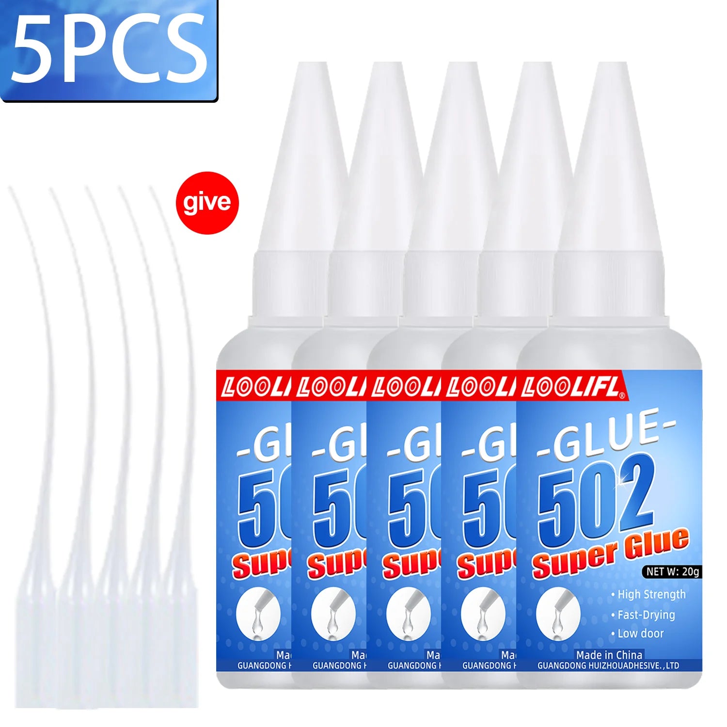 502 Super Glue Quick-drying Strong Cyanoacrylate Glue Is Used for DIY Handicraft Repair of Metal, Wood, Plastic and Ceramics.20g