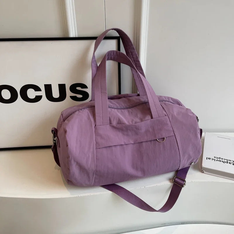Zipper Nylon 2024 High Quality Travel Handbag Solid Color Versatile Large Capacity Crossbody Bag Soft Commuter Shoulder Bag