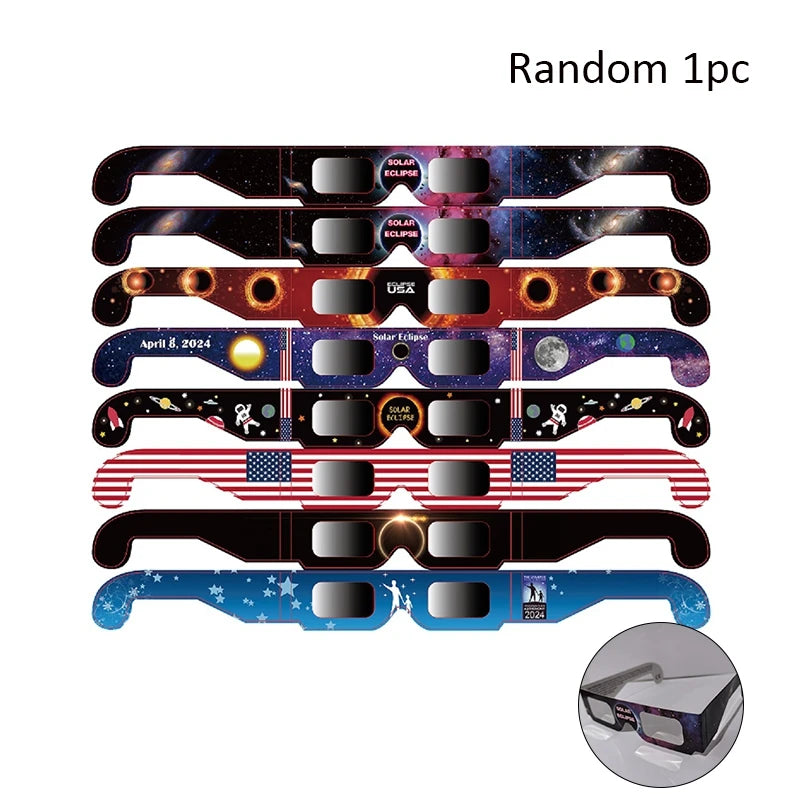 5/10/20pcs Safe Solar Eclipse Anti-uv Glasses Direct Sun Viewing Observe Total Eclipses Glasses Adults Kids Protect Eyes Eyewear