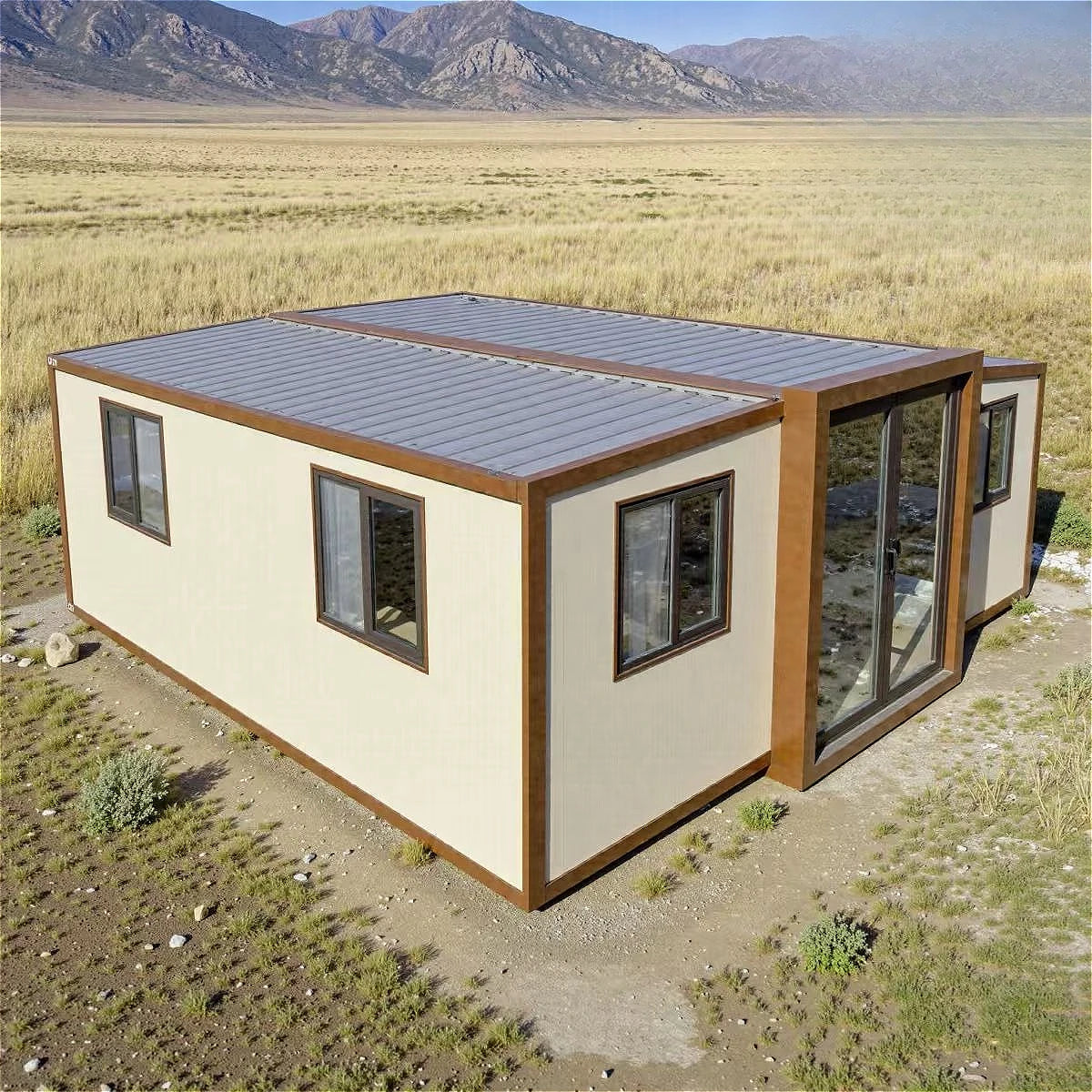Container House Prefabricated Tiny Home for Sale 40ft Two Story Expandable Modular Building