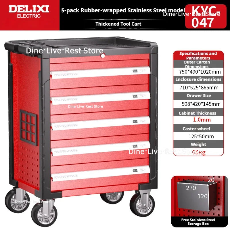 Workshop Order Tool Cart Garage Accessories Magnetic Holder Storage Cabinet Work System Tool Packaging Gereedschapskist XY40GJG