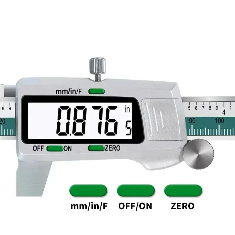 ET50 150mm Stainless Steel Digital Caliper 6-Inch 0.01mm High Precision Fraction/MM/Inch Measure Woodworking Thickness Gauge