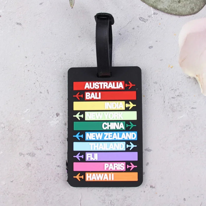 Fashion PVC Luggage Tag Boarding Pass Luggage Tags Suitcase Address Label Travel Accessories Bag Tags for Luggage