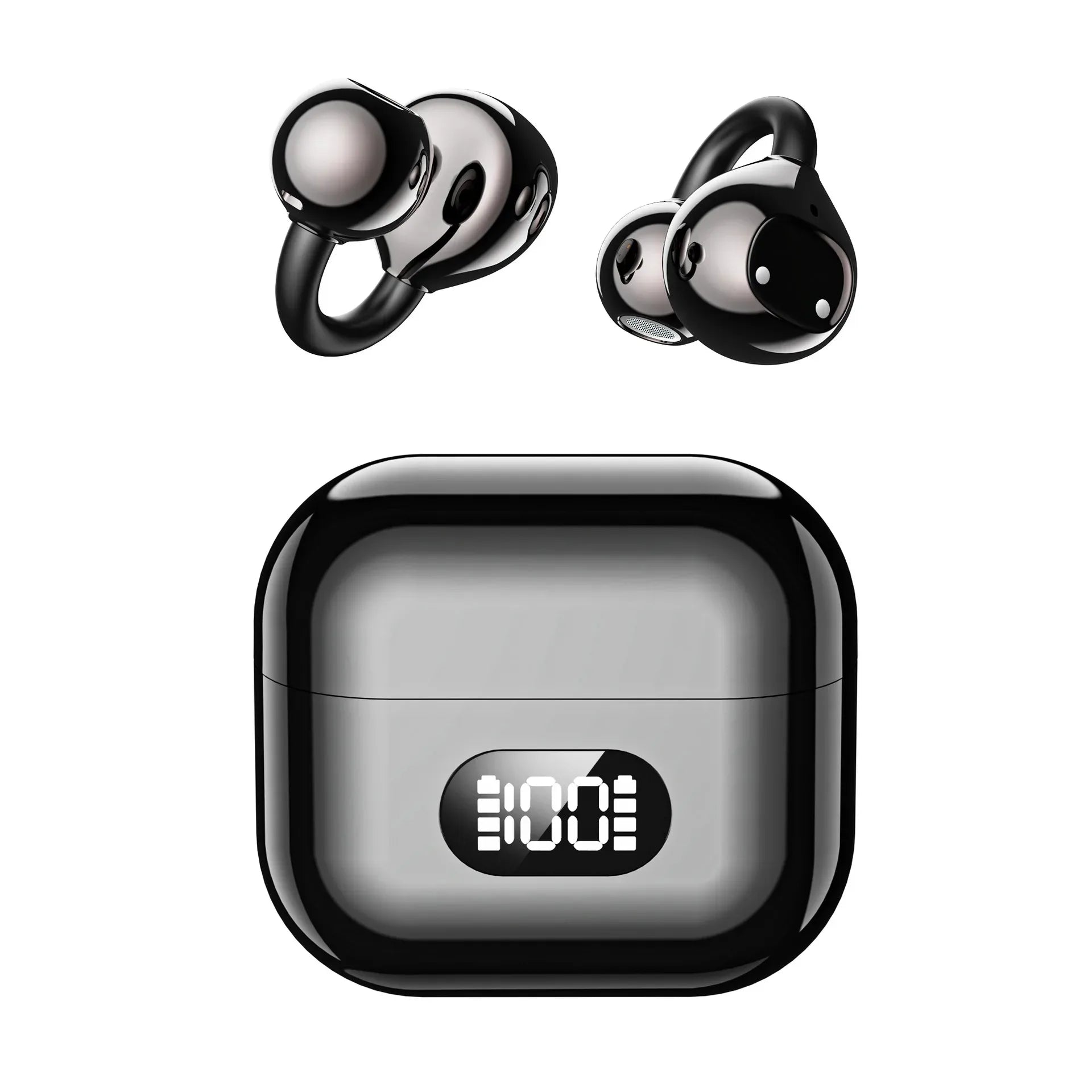Portable Ear Clip Style Open Ear Earbuds Wireless Bluetooth Stereo Audio Clear HD Calls Touch ControlledHeadphones for Sports