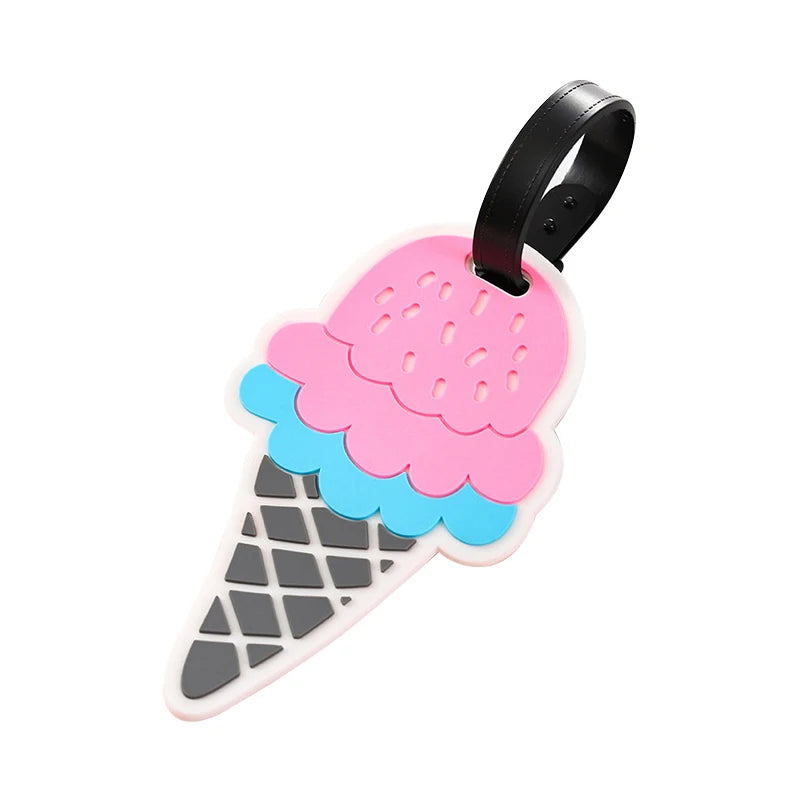 Travel Accessories Creative Baggage Boarding Tags Luggage Tag Cartoon Car Bus Aircraft Suitcase ID Addres Holder Portable Label