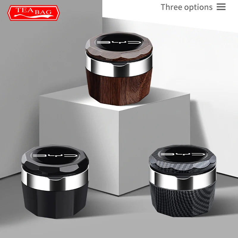 Car Ashtray For BYD Atto 3 Song Tang Led Cars Cup Holder Accessories Auto Ashtray Cigarette Holder Box Interior Auto Accessories