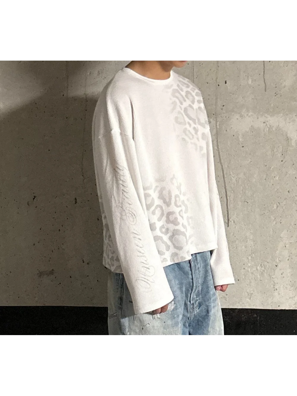 2026 new Y2K American retro leopard print letter printed long sleeved T-shirt hip-hop punk street trend daily casual versatile