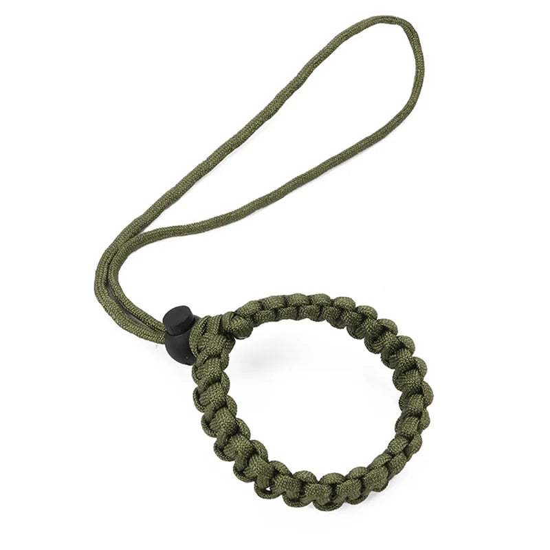 1PC Hand Wrist Strap Hand Braided Paracord Wrist Lanyard Adjustable Anti-drop Strap for Keys Small Gadgets Outdoor Use