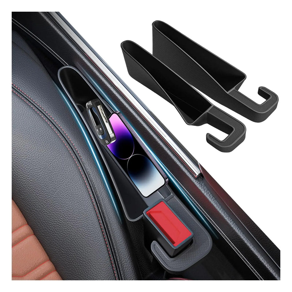 2Pcs Short Car Seat Gap Filler Seat Crevice Storage Box Bag Between Seats Console Organizer Decoration Interior Auto Accessories