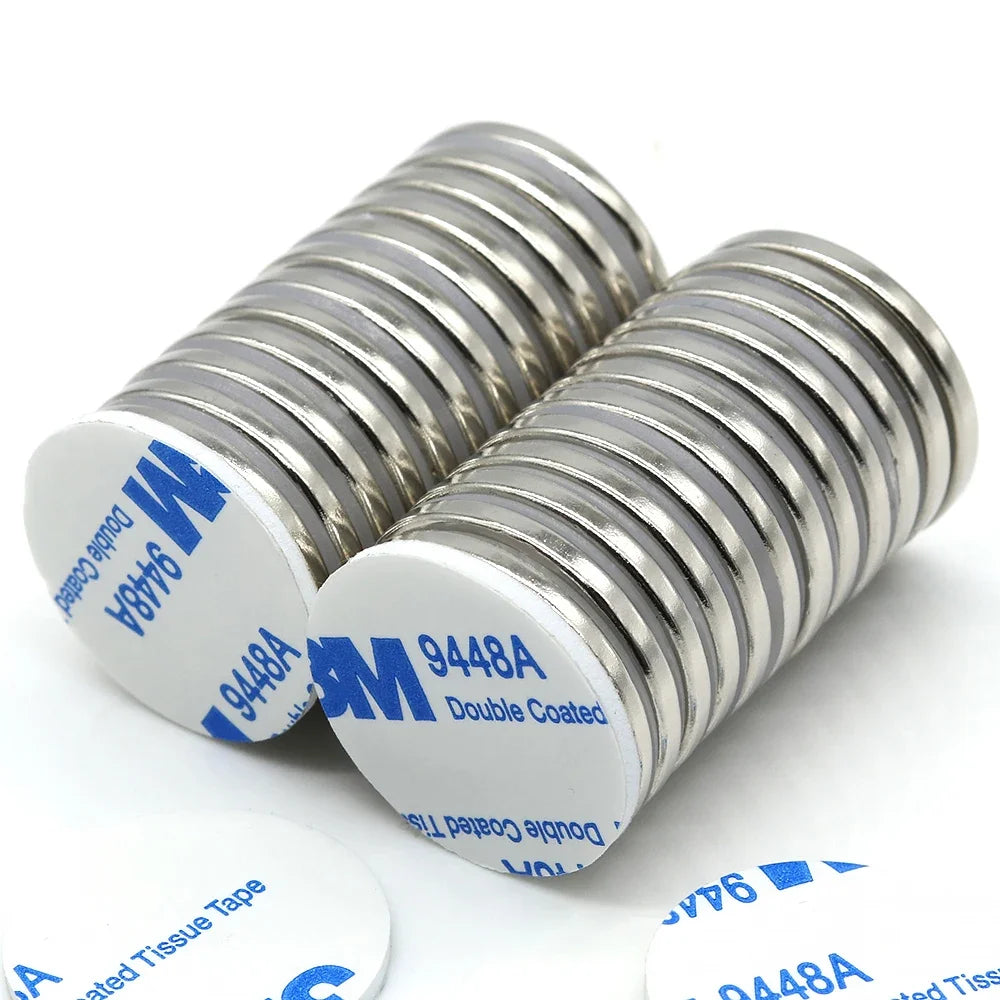 N35 Super Strong Neodymium Magnet Round With double-sided adhesive NdfeB Powerful Permanent Magnetic imanes Refrigerator Magnets