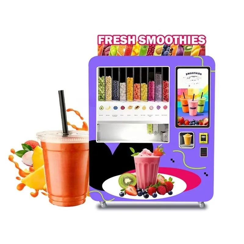 Custom Popular Design Hot Sale Frozen Fruit Smoothie Vending Machine High Traffic Areas ADA Compliant Self Service