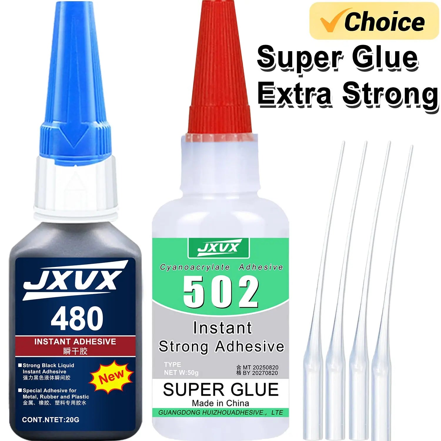 502(clear)&480 (Black) Super Glue Instant Quick-drying Black Cyanoacrylate Adhesive Vulcanizong Rubber Glue Leather components for automotive and mechatronic systems Strong Bond Liquid Glue Tool 1-3pcs.